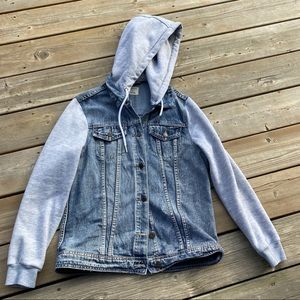 Bluenotes Hooded Fleece Denim Jacket